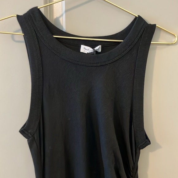 NWT Michael Stars Tala Sleeveless Shirred Seam Midi Dress Black Sz S - Picture 4 of 9